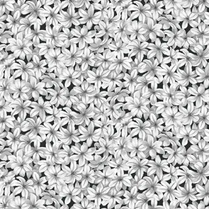 Magnificent Blooms - Hyacinth Petals in Gray - from Benartex