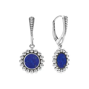 Maya Lapis Circle Drop Earrings