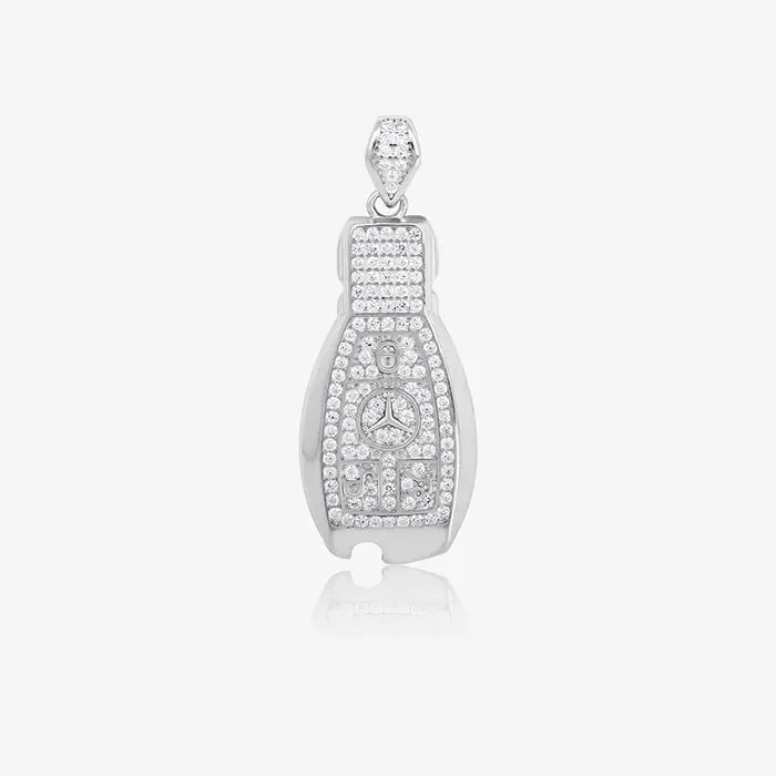Mercedes Opulence Zircon Studded Silver Locket