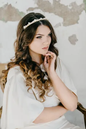 Modern pearl and crystal tiara - ERDME