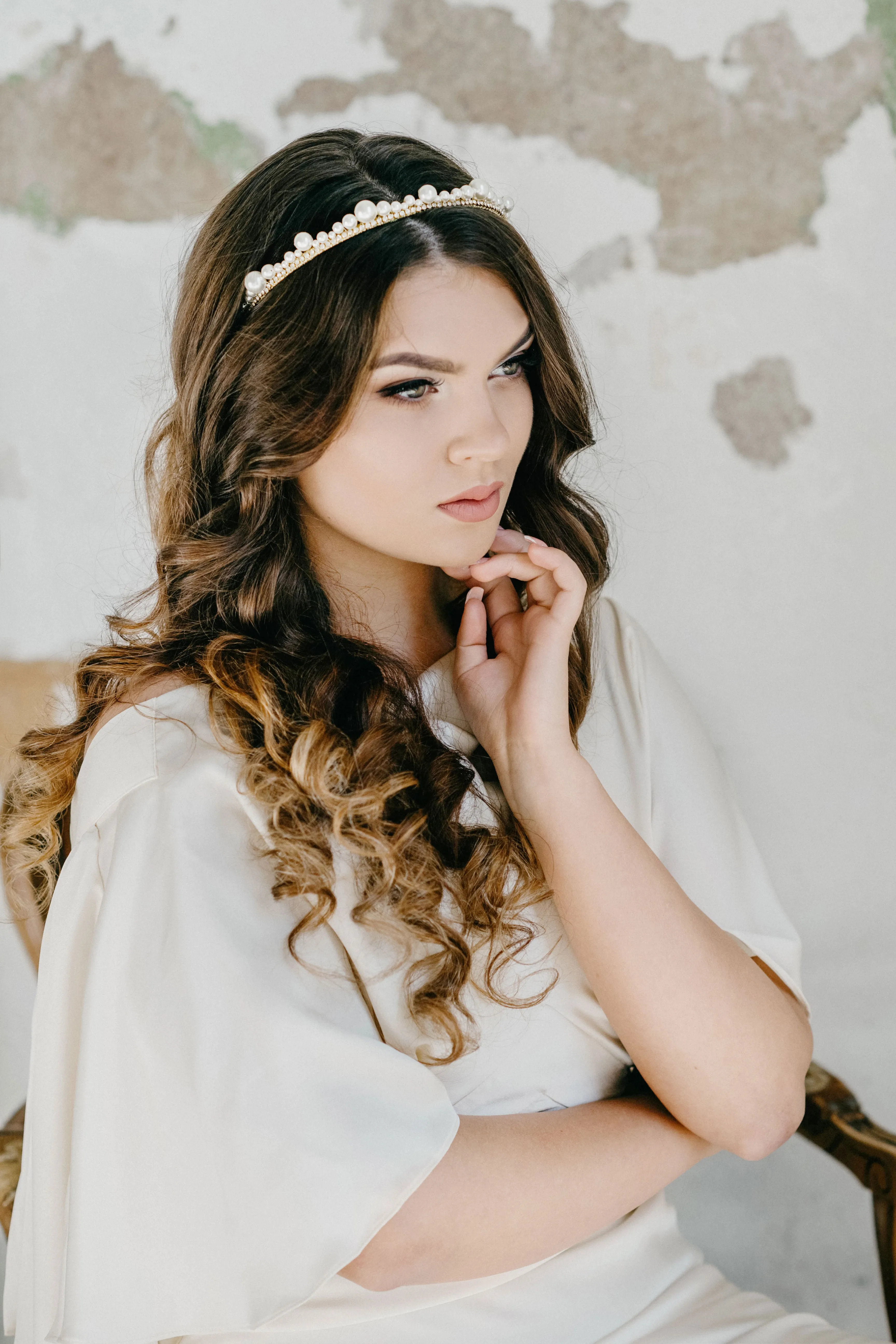 Modern pearl and crystal tiara - ERDME