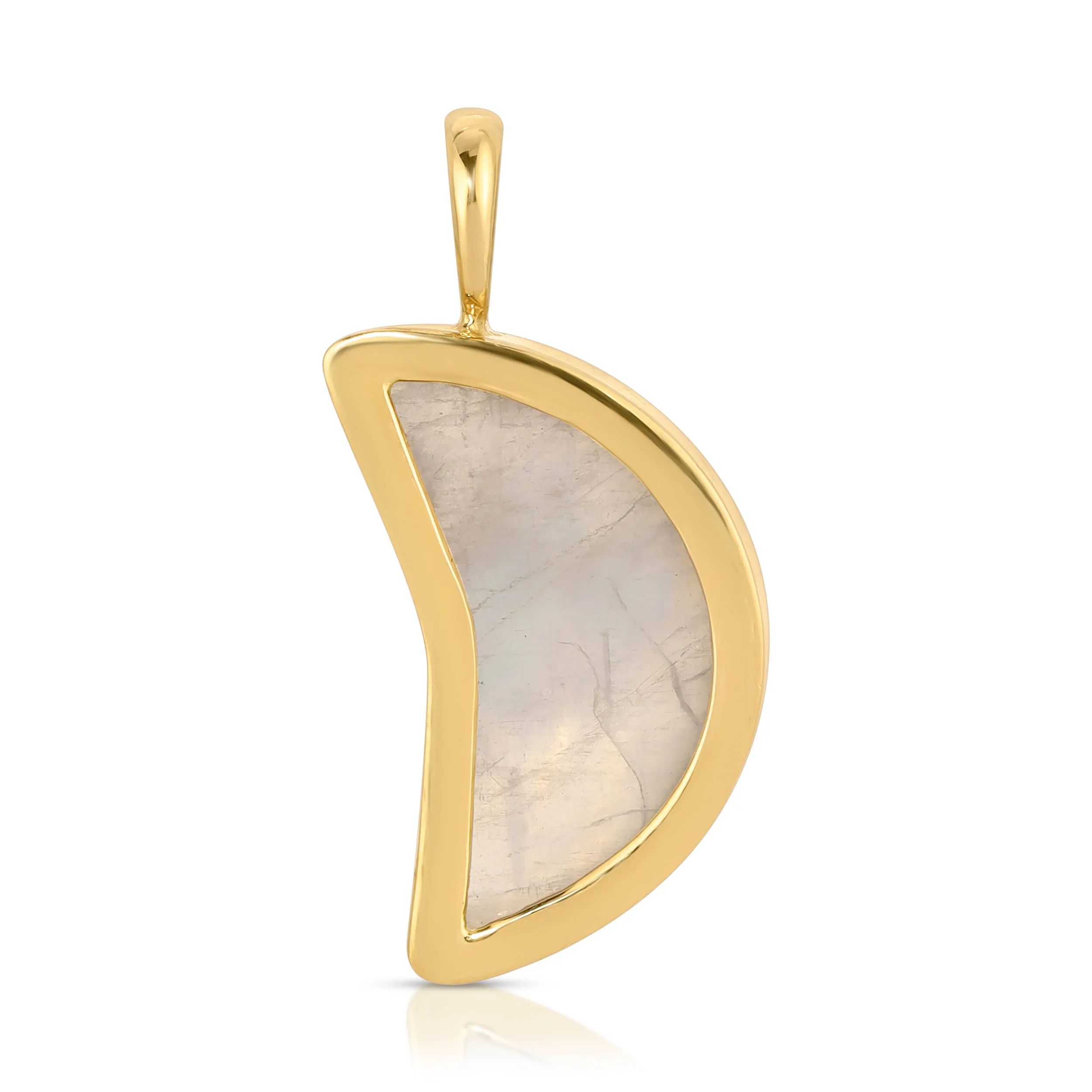 Moonstone Crescent Charm