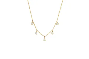 Multi-Diamond Fringe Necklace