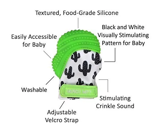 Munch Mitt ll Grey Stars ll Teething Mitt