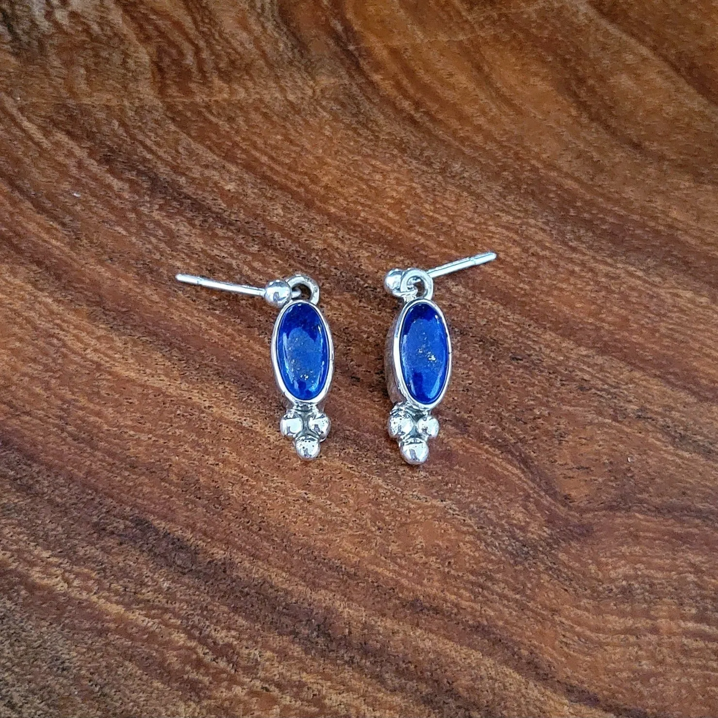 Native American Made Lapis Post Earrings BB-ERN-0043