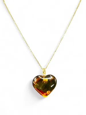 NATURAL AMBER WITH NECKLACE