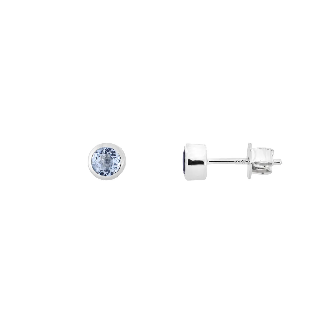 November Birthstone Earrings - Blue Topaz