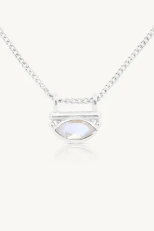 Nyra Moonstone Silver Necklace
