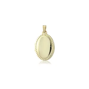 Oval Locket Necklace - 9ct Yellow Gold