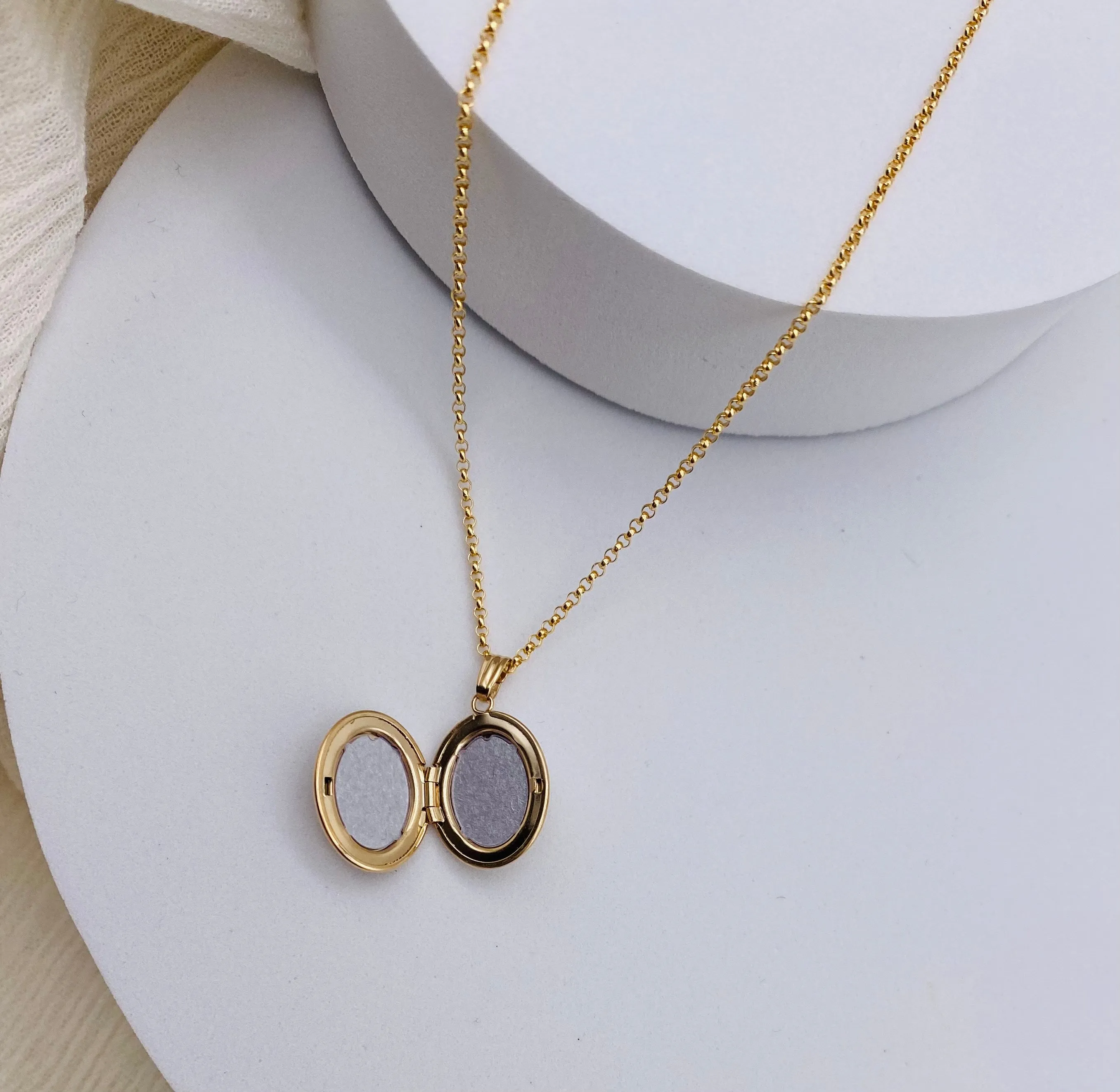 Oval Locket Necklace