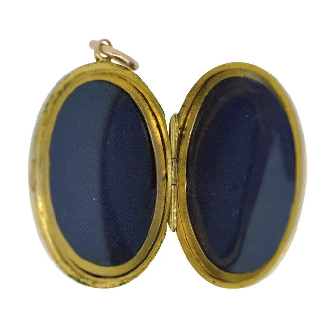 Oval 'Swallow' Engraved Locket