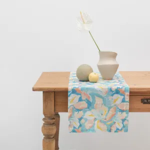 Pastel Iris Linen Table Runner