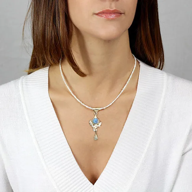 Pearl Labradorite Goddess Necklace