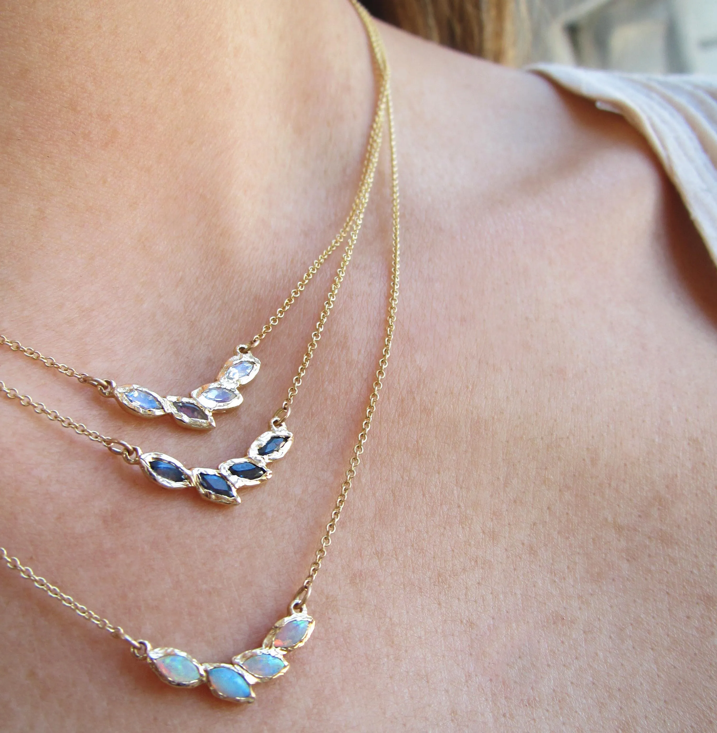 Petal Moonstone Necklace