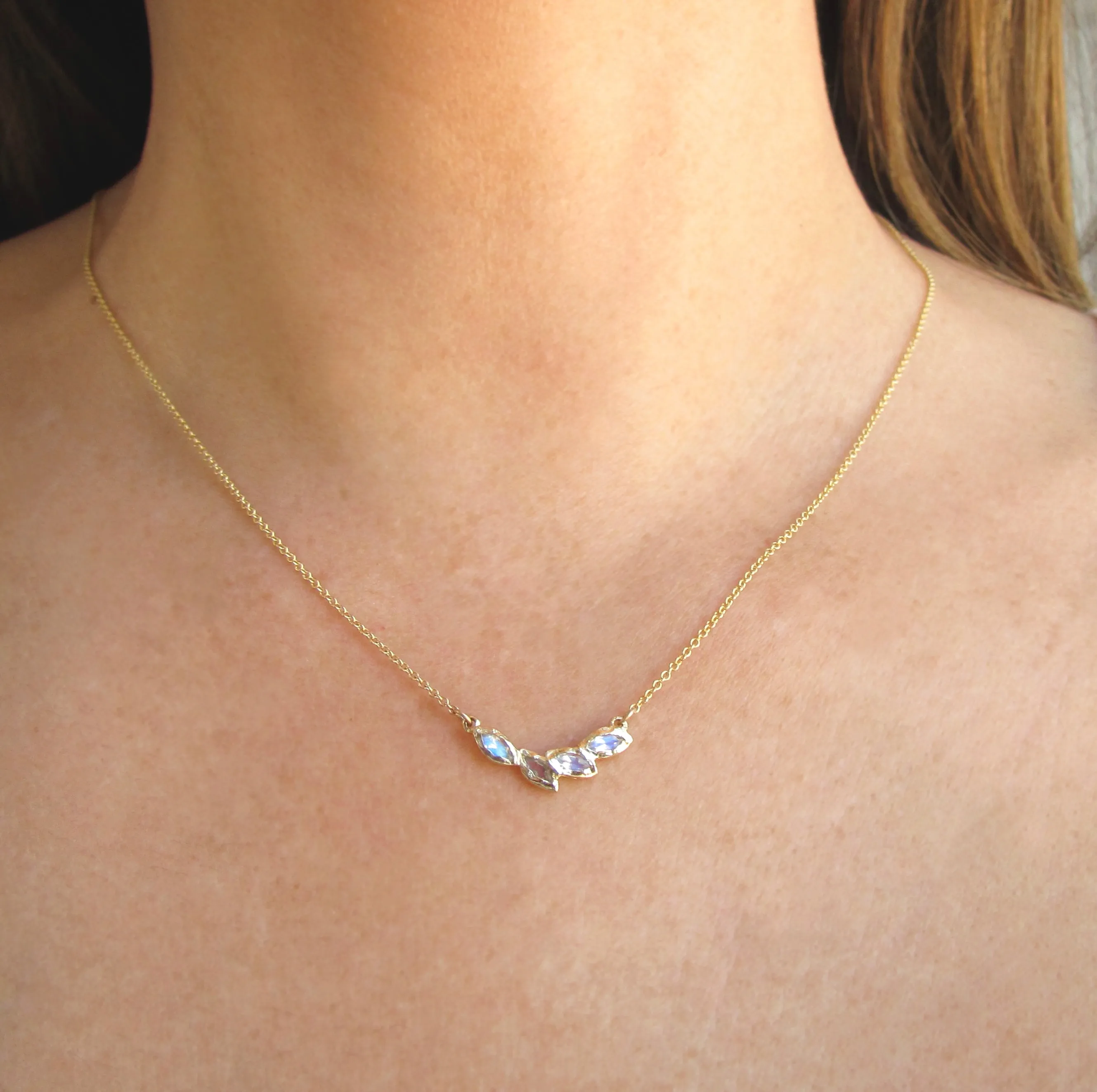 Petal Moonstone Necklace