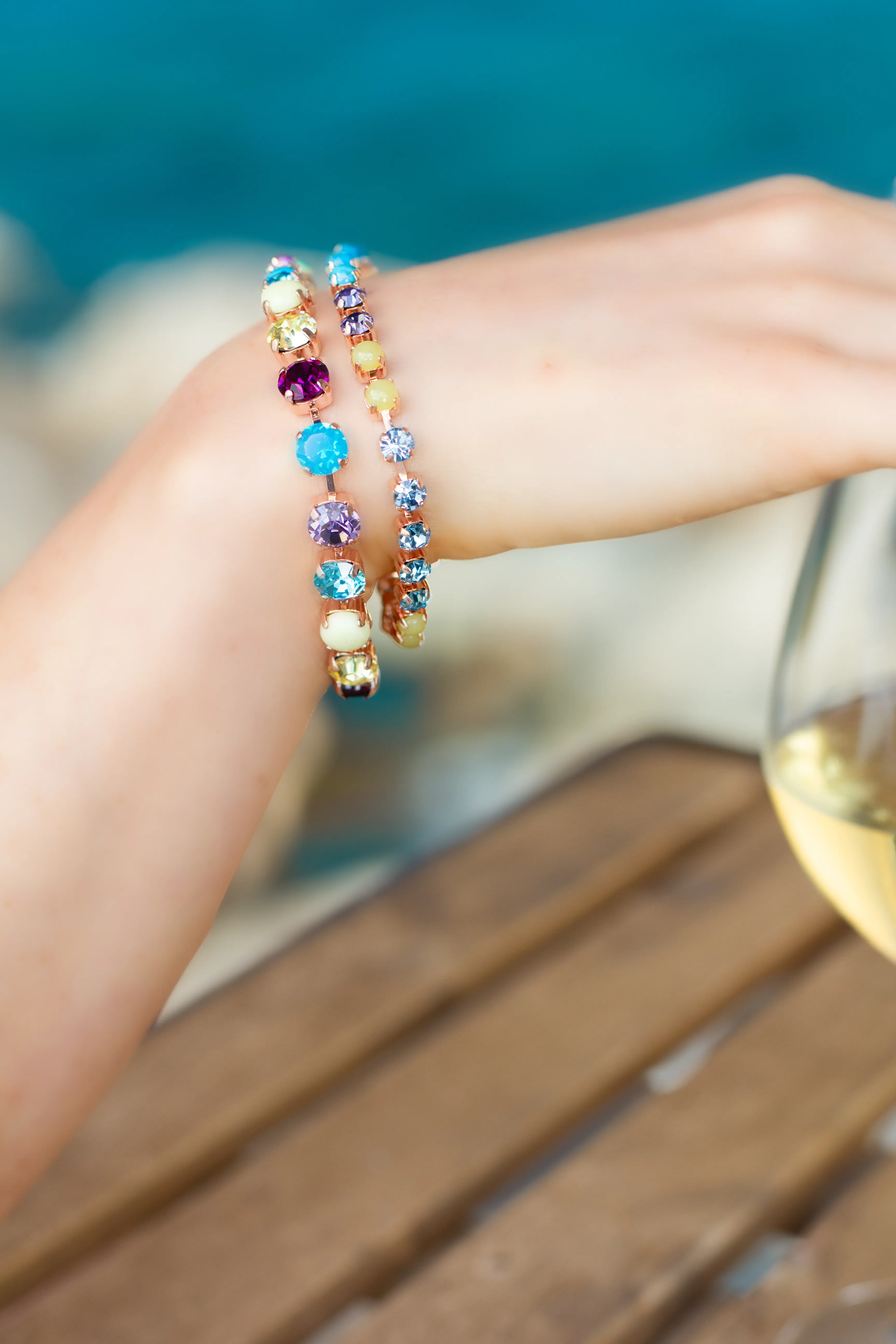Petite Marquise Bracelet in "Vineyard Veranda" - Rhodium