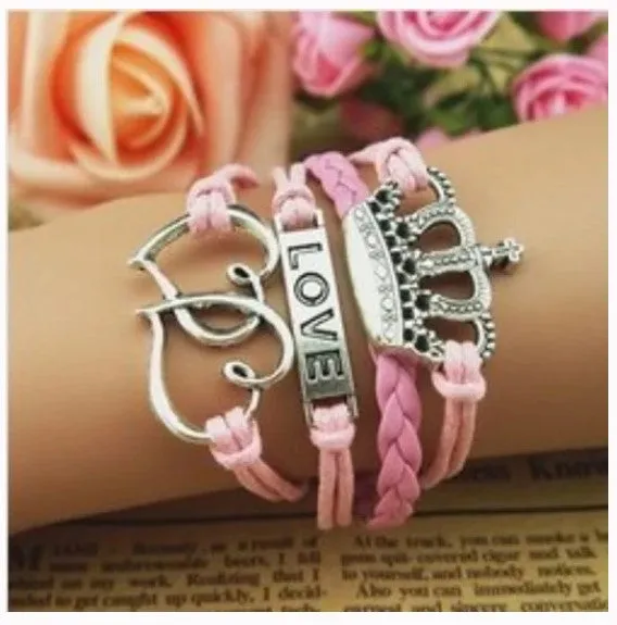 PRINCESS Pink Stacking Bracelet