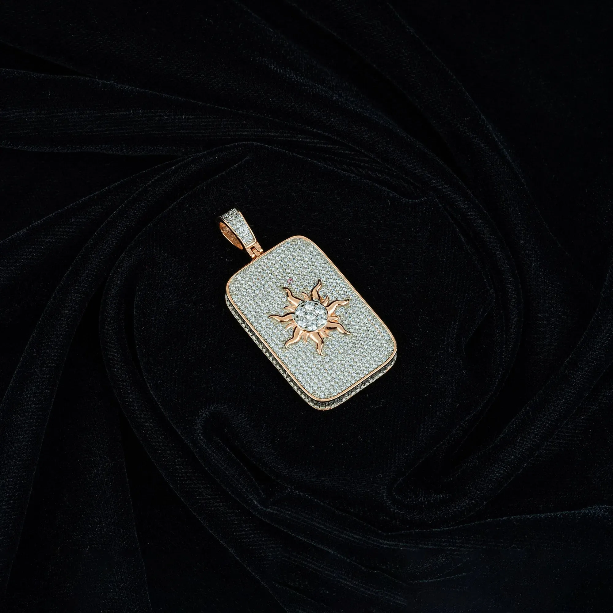 Radiant Dawn Zircon studded Rose Gold Locket