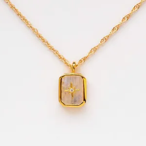 Rainbow Moonstone & Diamond Manifest Your Dreams Pendant Necklace
