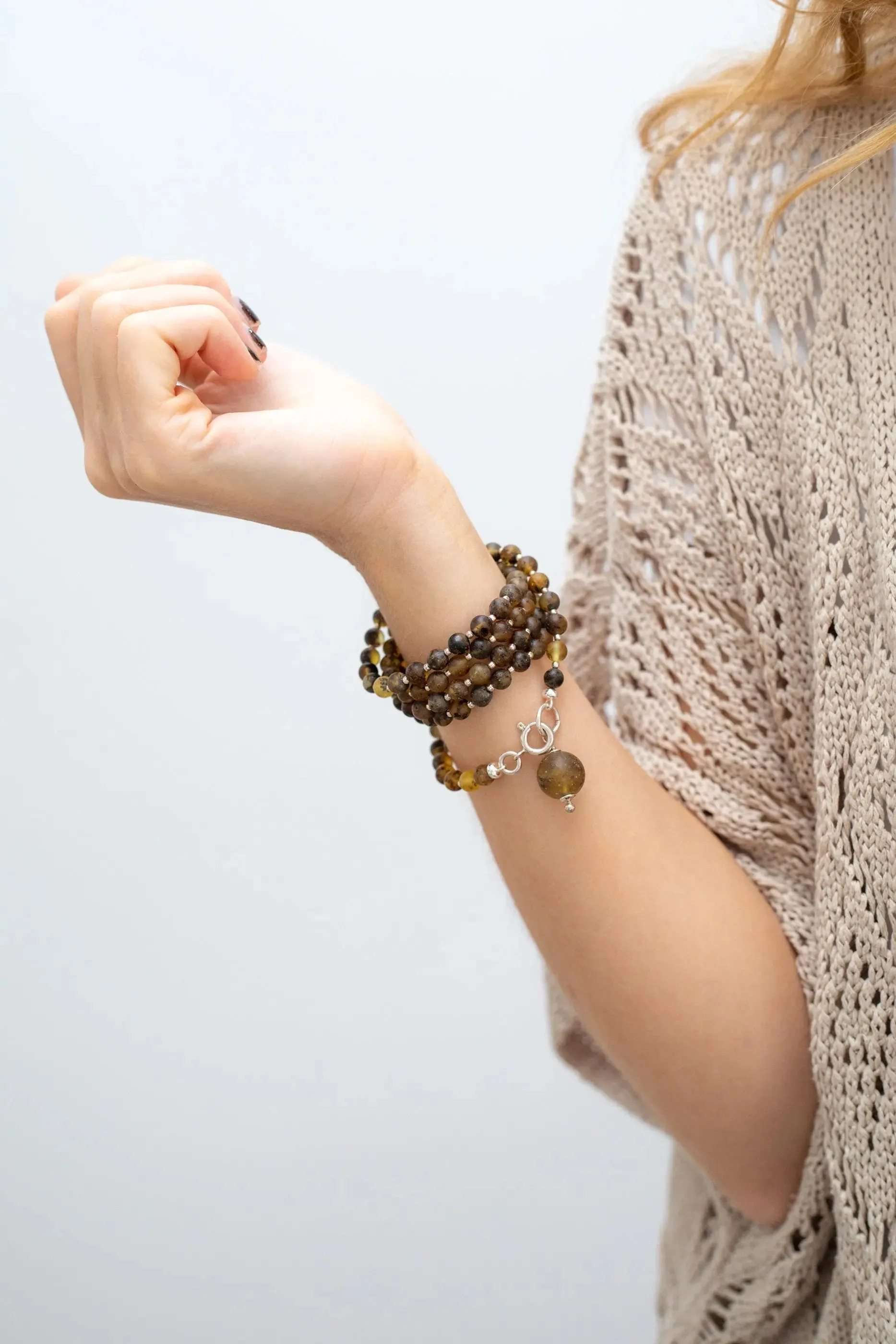 RAW Amber Sphere Bead Multi-Wear Accessory