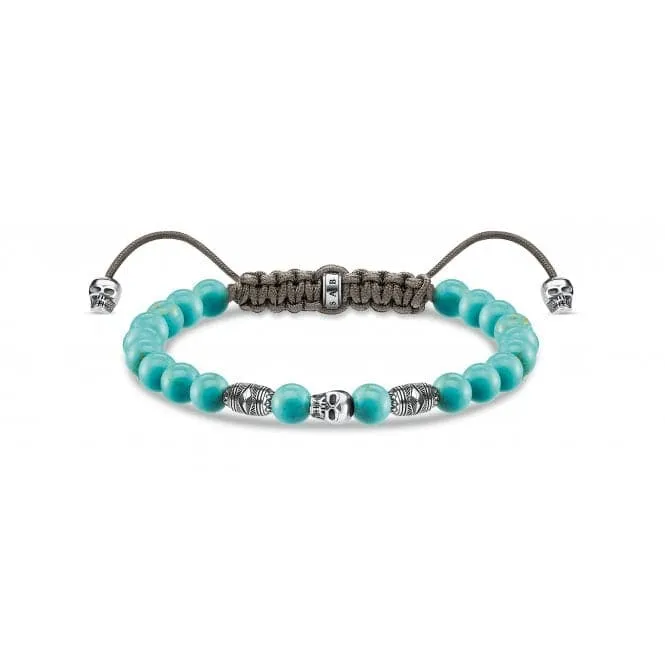 Rebel At Heart Turquoise Skulls Bracelet A1945-504-17-L22V