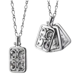Rectangular Gate Locket with Sapphires
