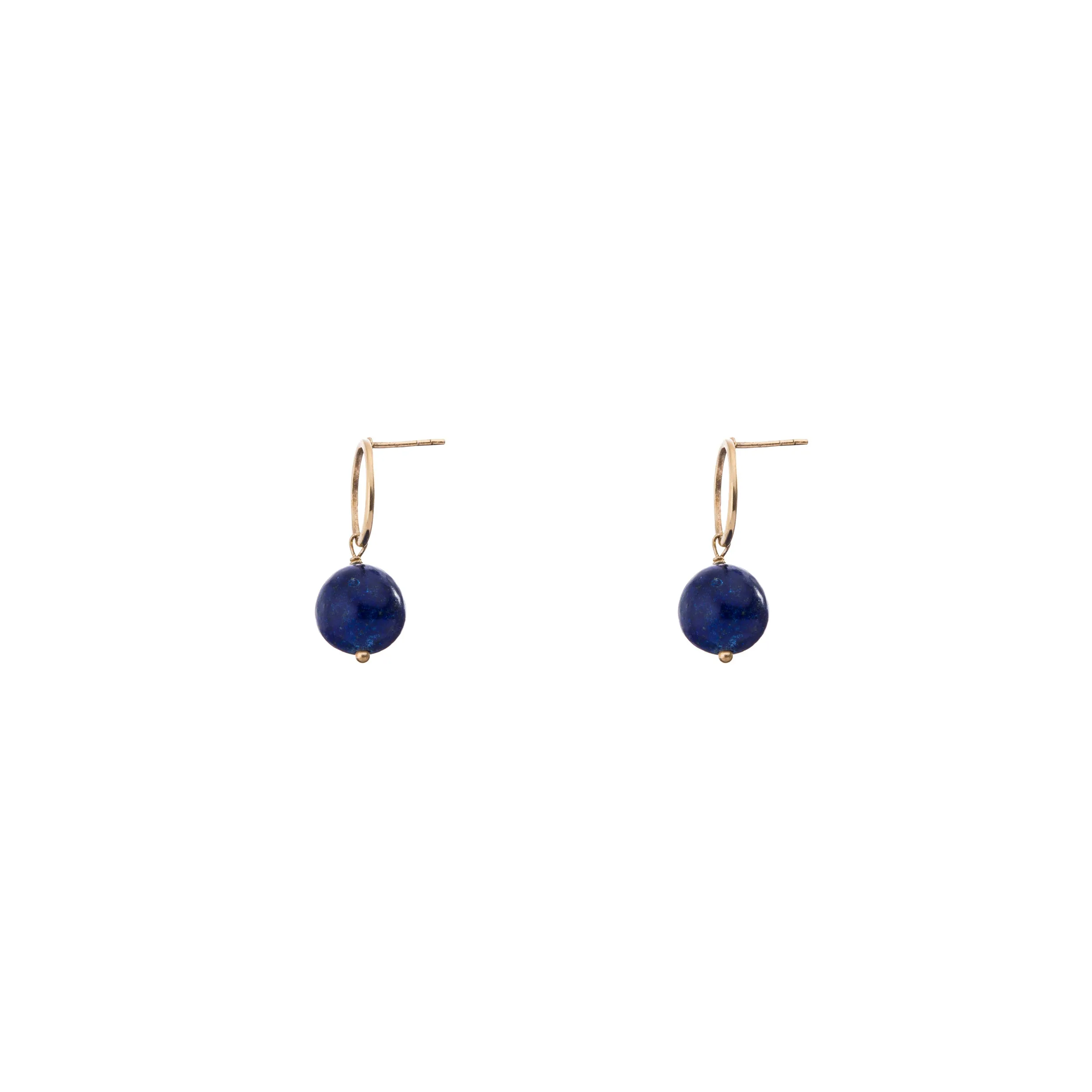 Robin Lapis Earring, Gold Vermeil