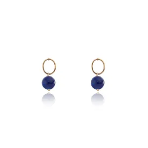 Robin Lapis Earring, Gold Vermeil