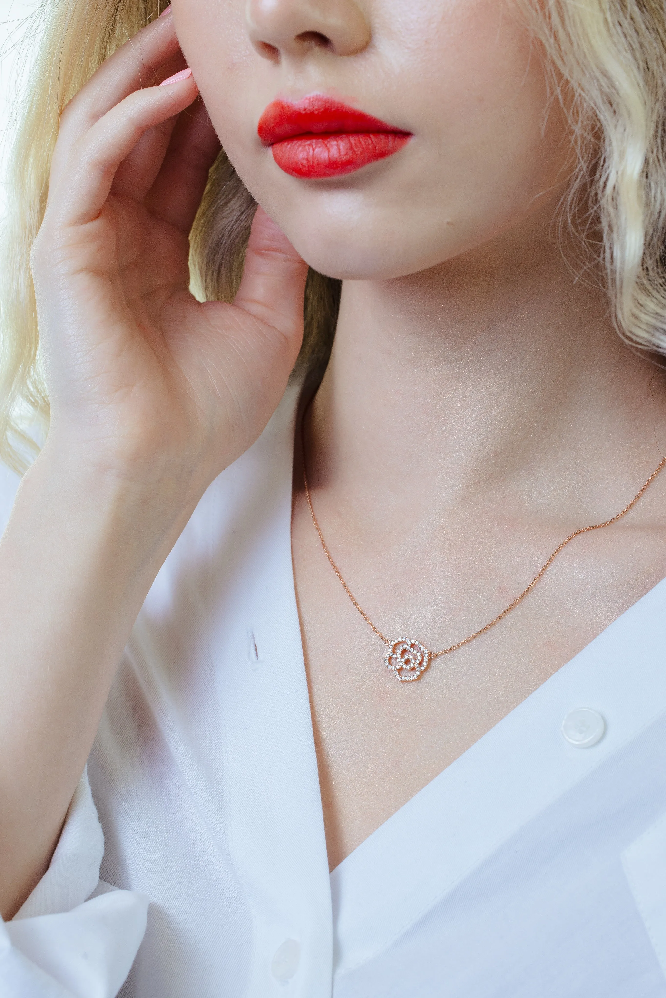Rose Diamond Necklace