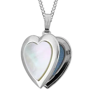 Silver Pearl Heart Locket