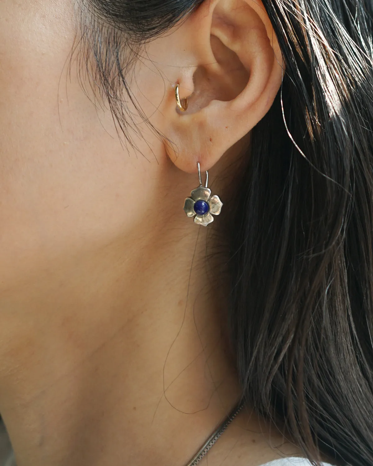 Silver x Lapis Lazuli Earrings