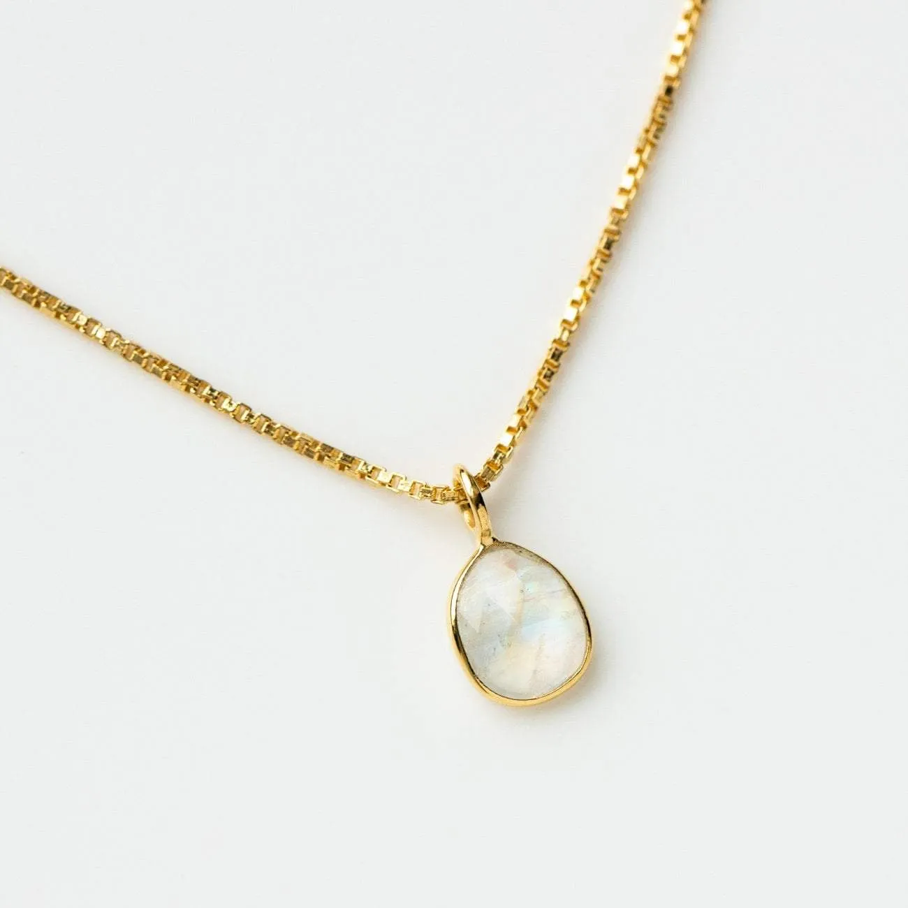 Sofia Slice Necklace with Moonstone