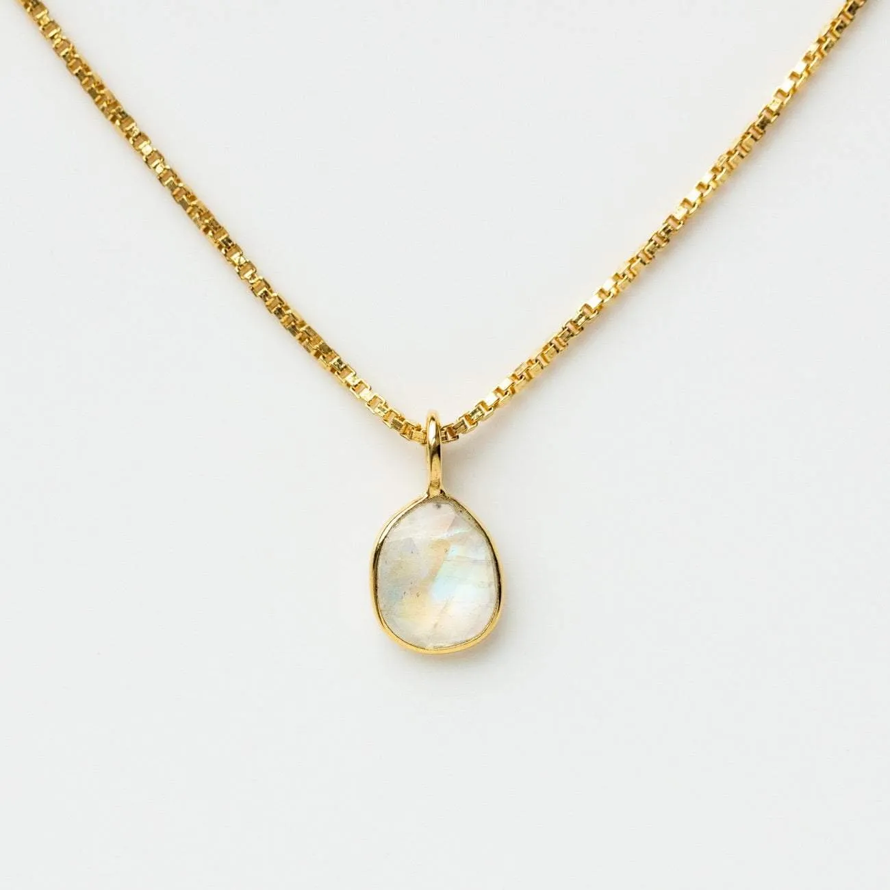 Sofia Slice Necklace with Moonstone
