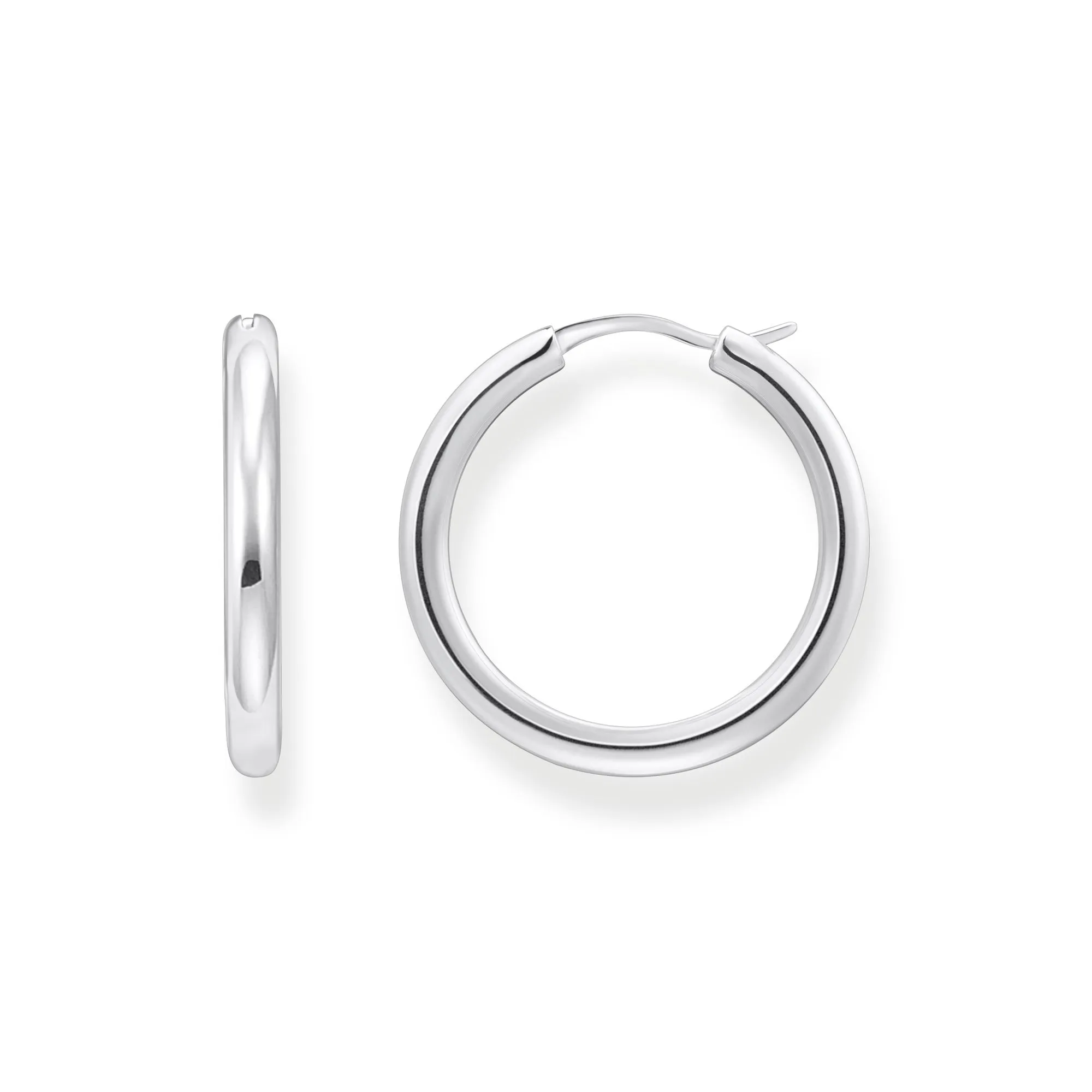 Sterling Silver Bold Elegance Classic Hoop Earrings CR745-001-21