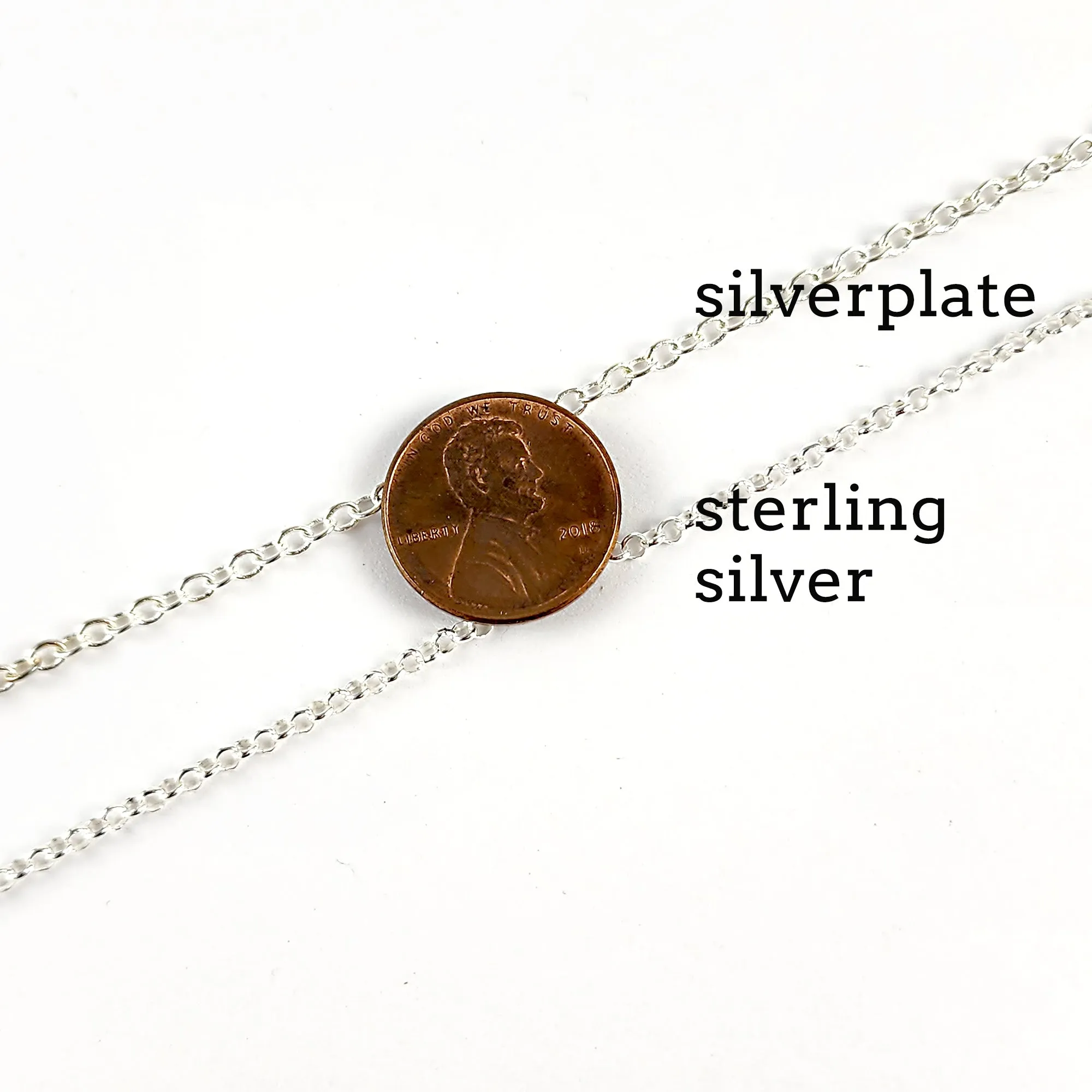 Sterling Silver Moonstone Twisted Fork Pendant