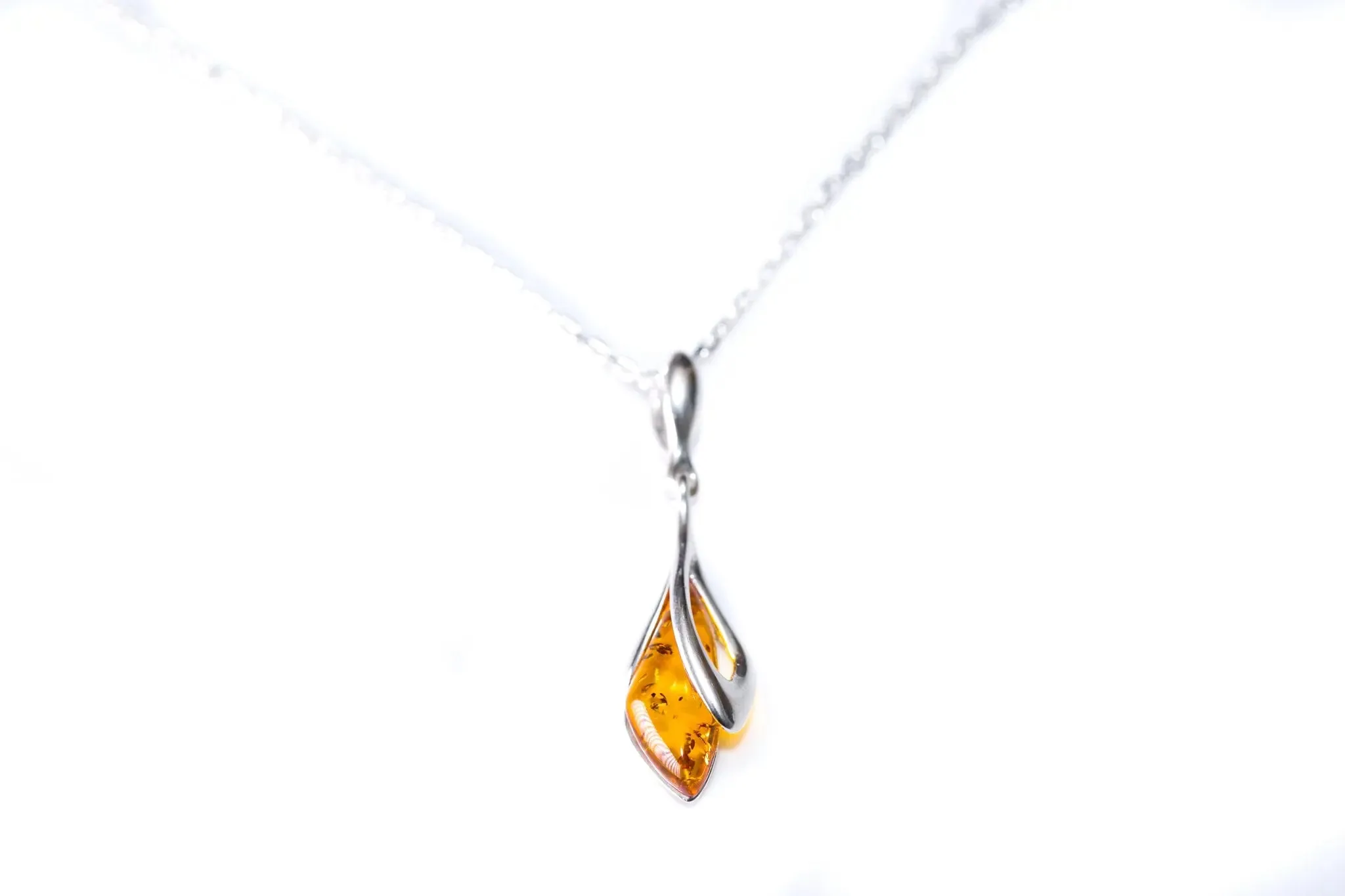 Subtle Amber Droplet Pendant