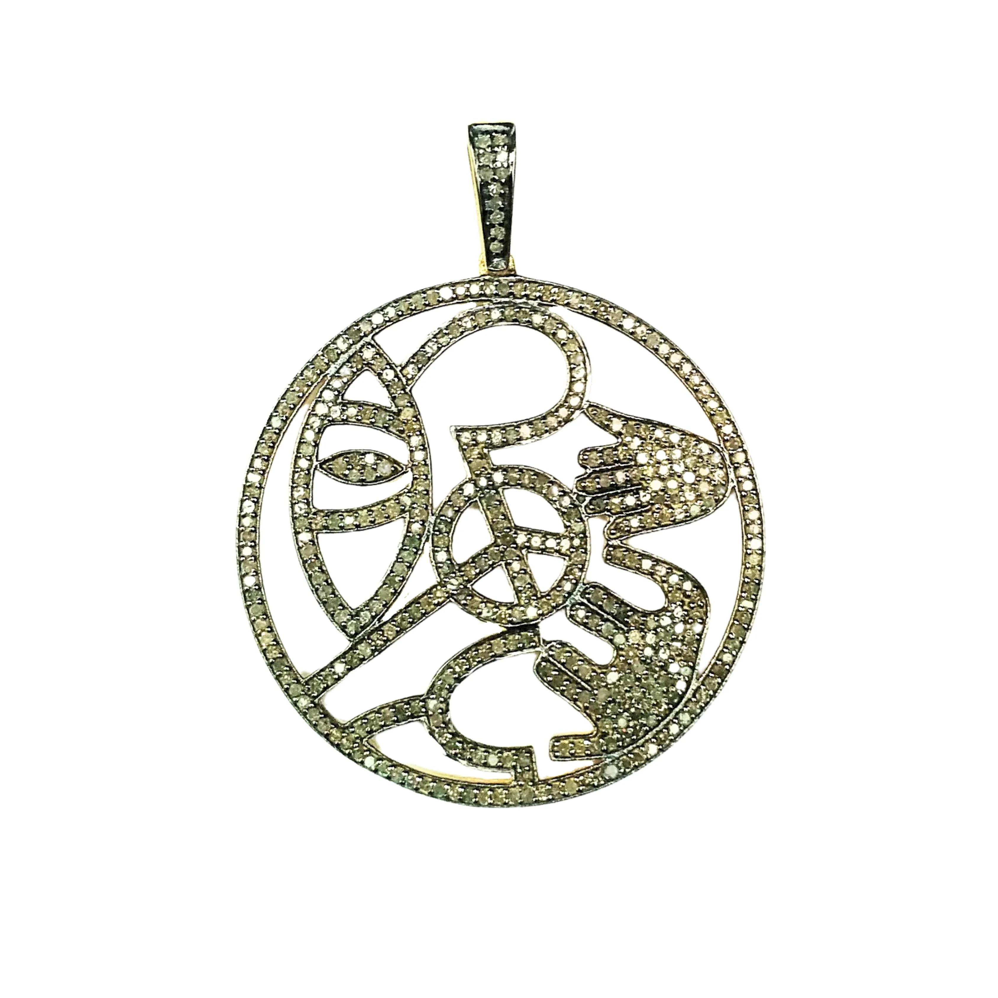 Symbol of Faith Diamond Round Pendant