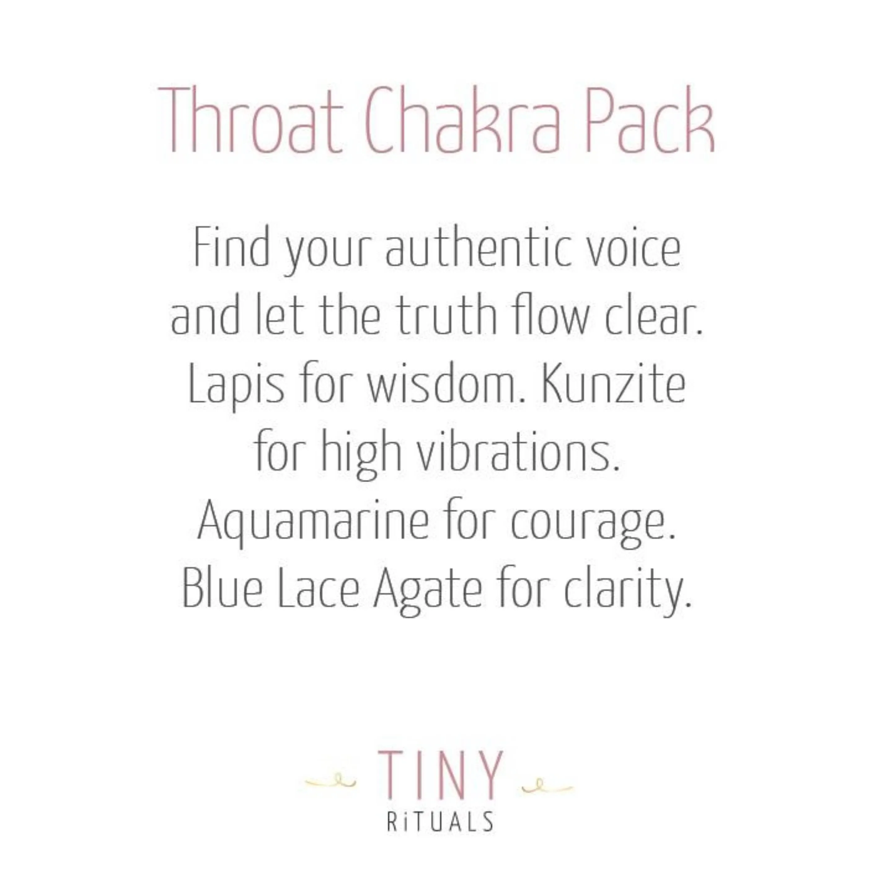 Throat Chakra Pack by Tiny Rituals