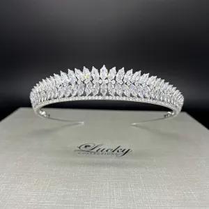 Tiara, Cubic Zirconia Bridal ,Bridesmaid, Maid of Honor exclusively by Lucky Collections ™