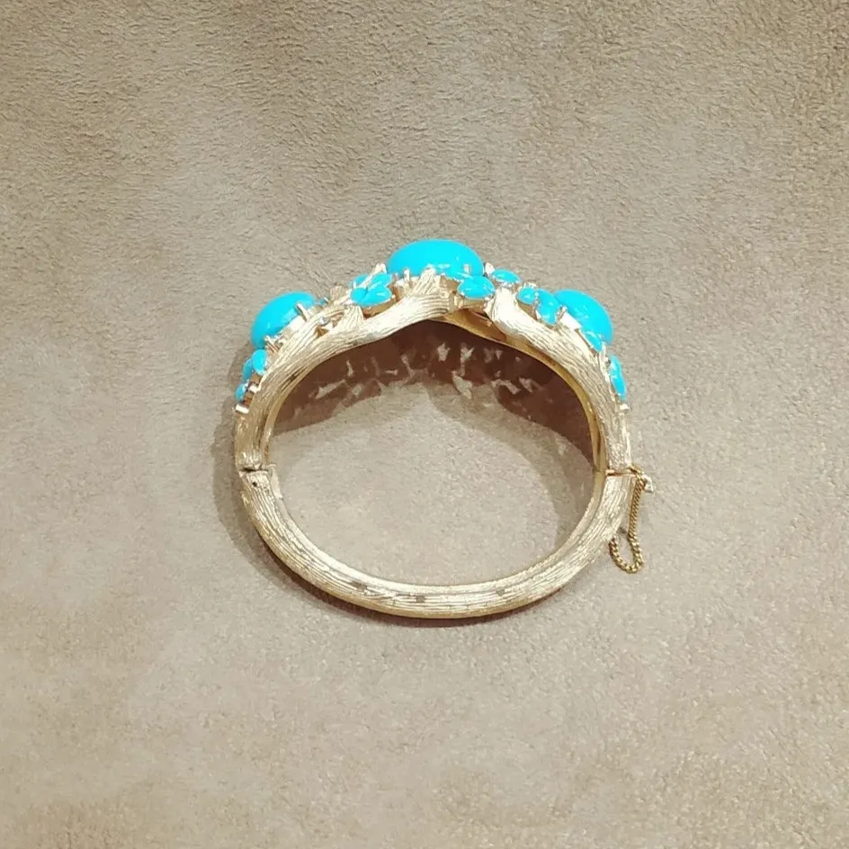 Trifari Turquoise Jewels of India bangle