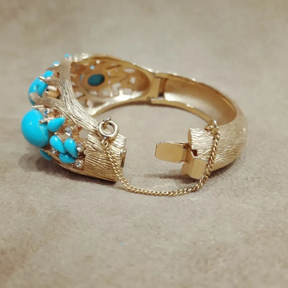 Trifari Turquoise Jewels of India bangle