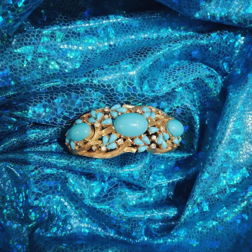 Trifari Turquoise Jewels of India bangle