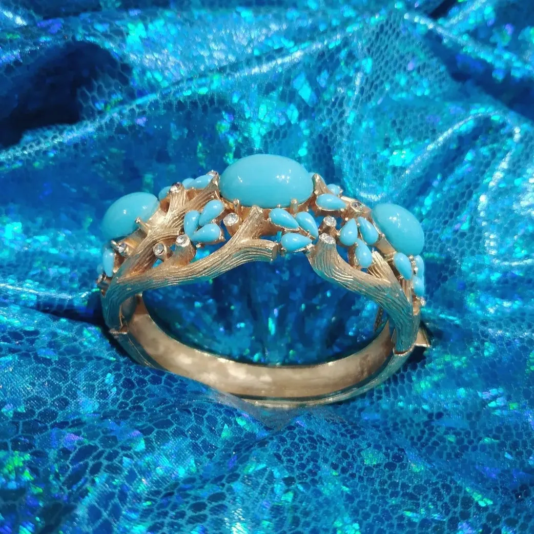 Trifari Turquoise Jewels of India bangle