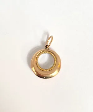 Unusual, Vintage, 9ct Rose Gold, Round Photo Locket