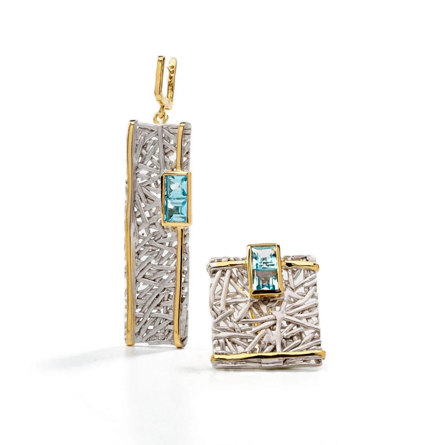 Verina Blue Topaz Earrings