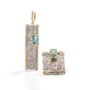 Verina Blue Topaz Earrings