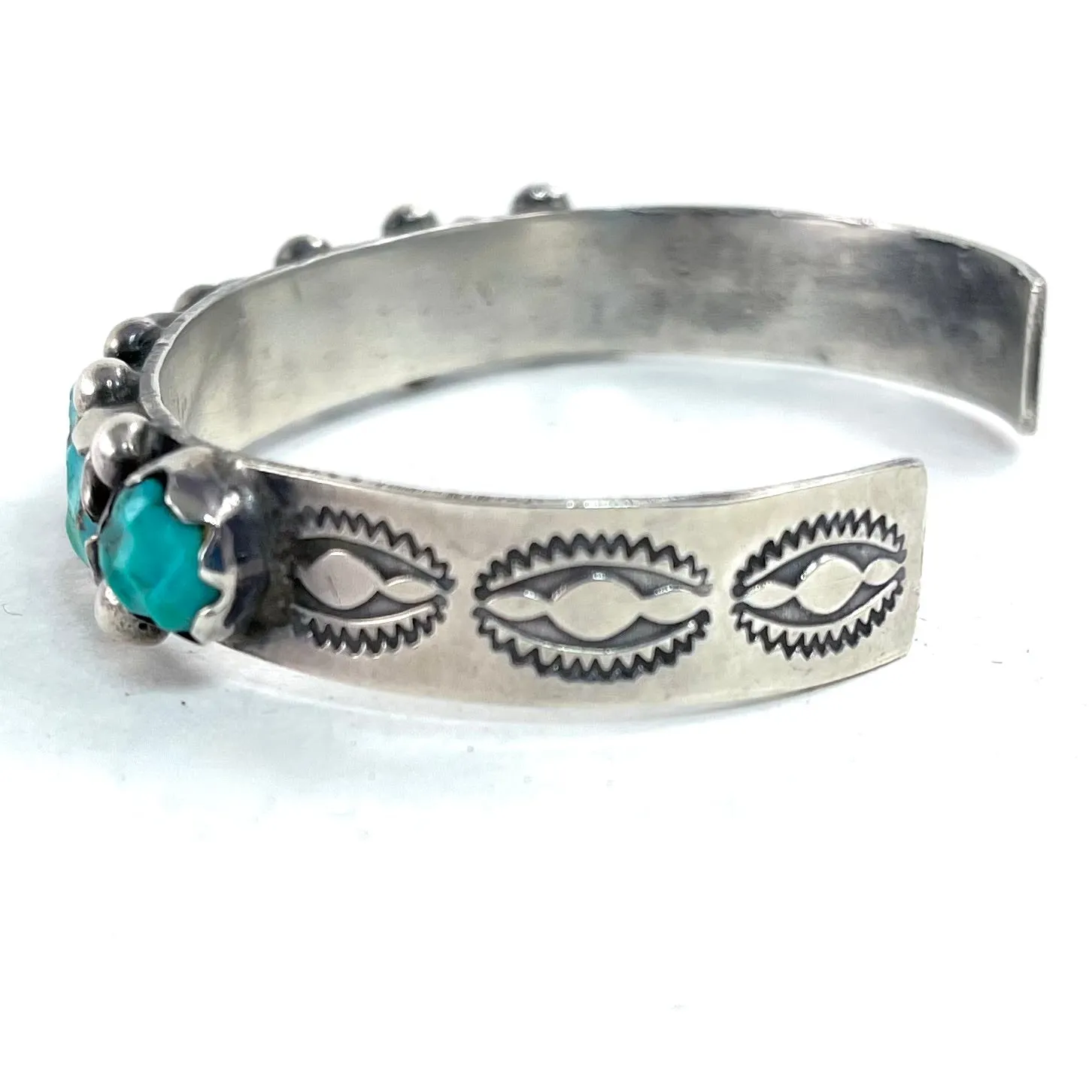 Vintage Eight Carved Turquoise Stones
