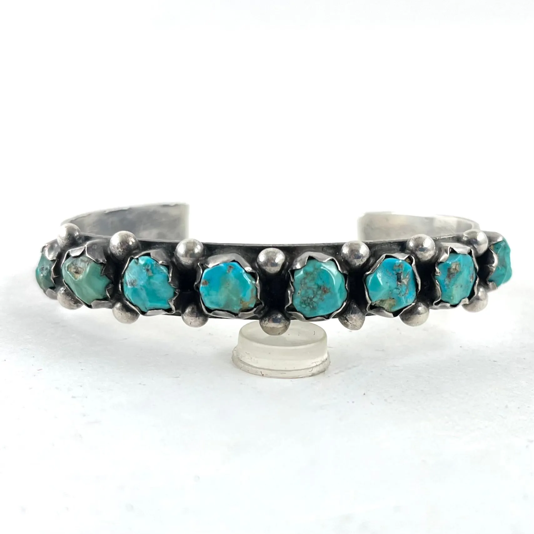 Vintage Eight Carved Turquoise Stones