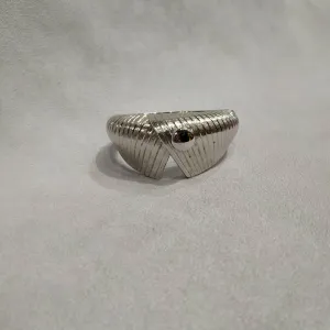 Vintage silver clamper bracelet by Monet