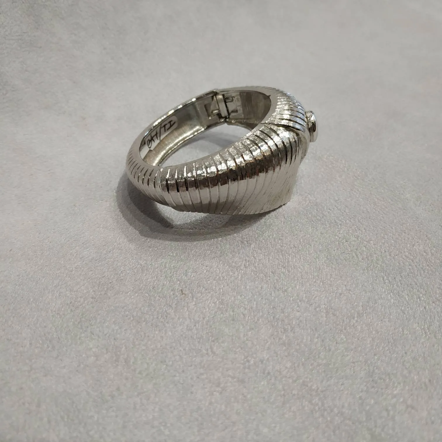 Vintage silver clamper bracelet by Monet